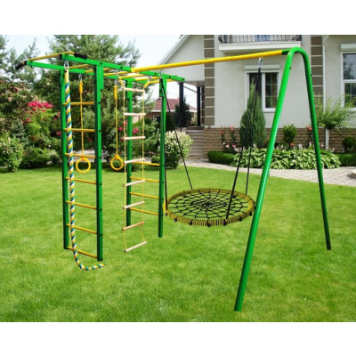 Уличный спортивный комплекс ''Олимпик 8.1'' с плетёным гнездом ⌀ 80 см